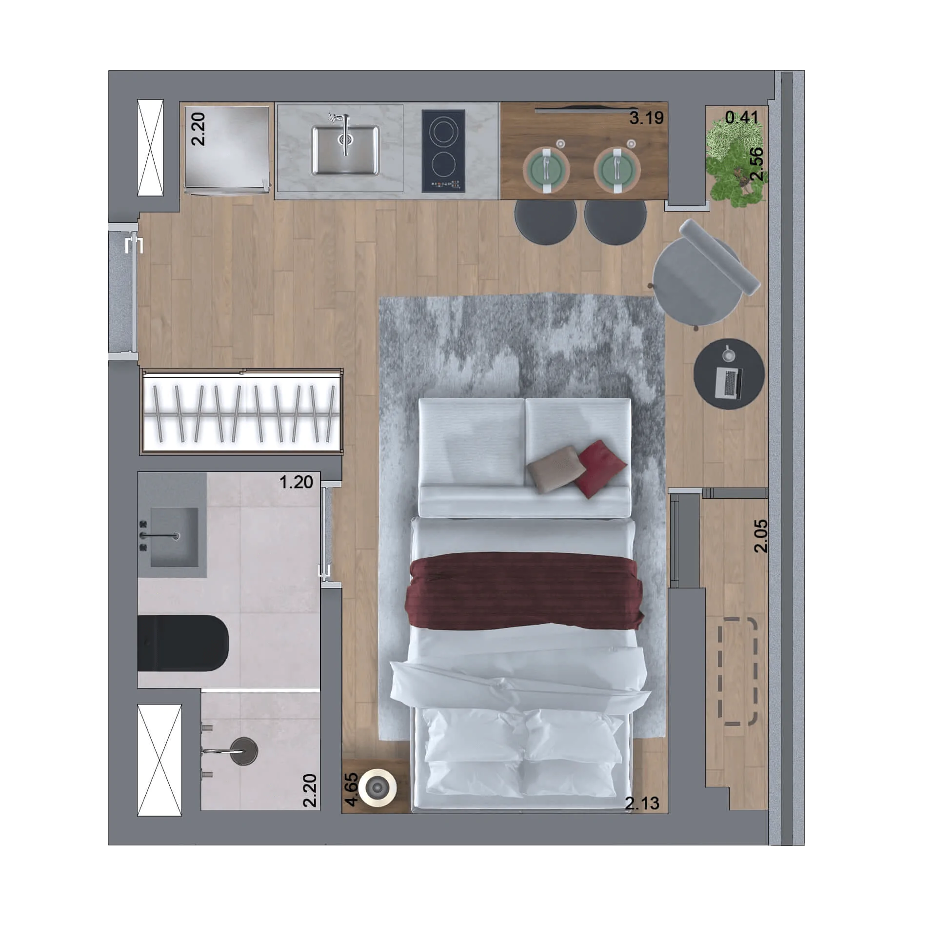 Planta Studio Residencial